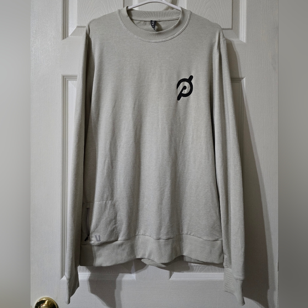 Vuori X Peloton Long Sleeve Performance Athleisure Pullover, Neutral, EUC!